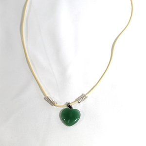 AFTON Green Rock Heart Collection Necklace